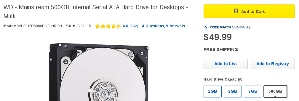 The 500GB 500GB drive